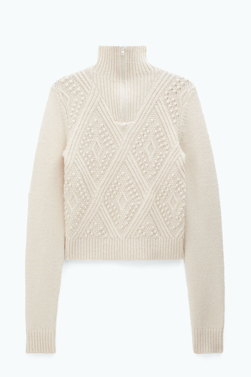 PULLOVER ARGYLE ZIP