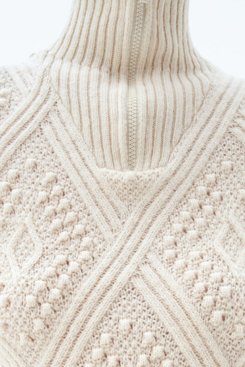PULLOVER ARGYLE ZIP