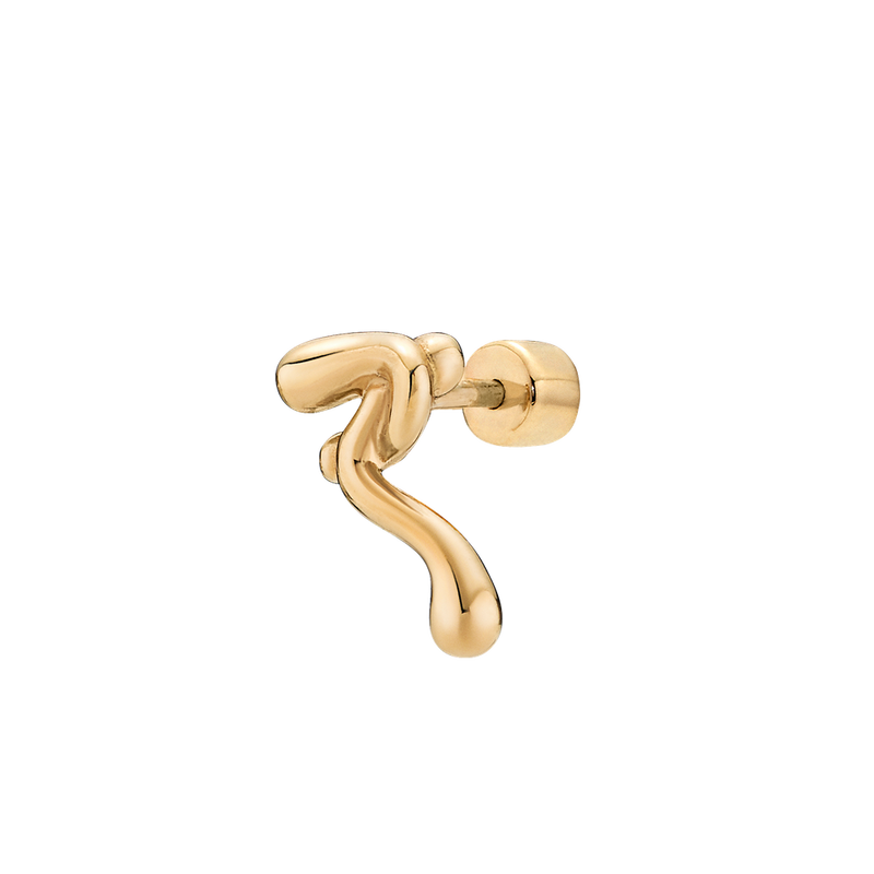 EARRING STUD POWDERPUFF