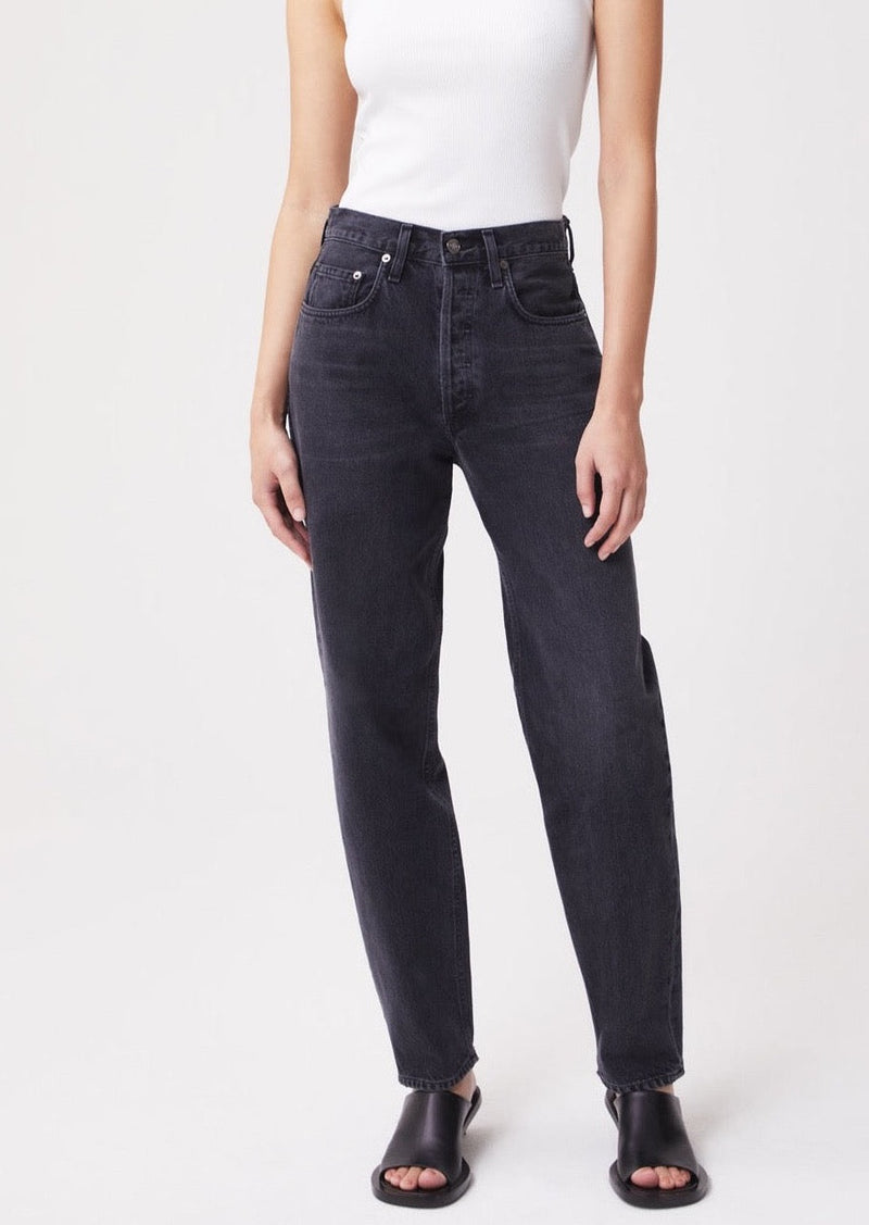 JEANS TAPERED BAGGY HIGH RISE