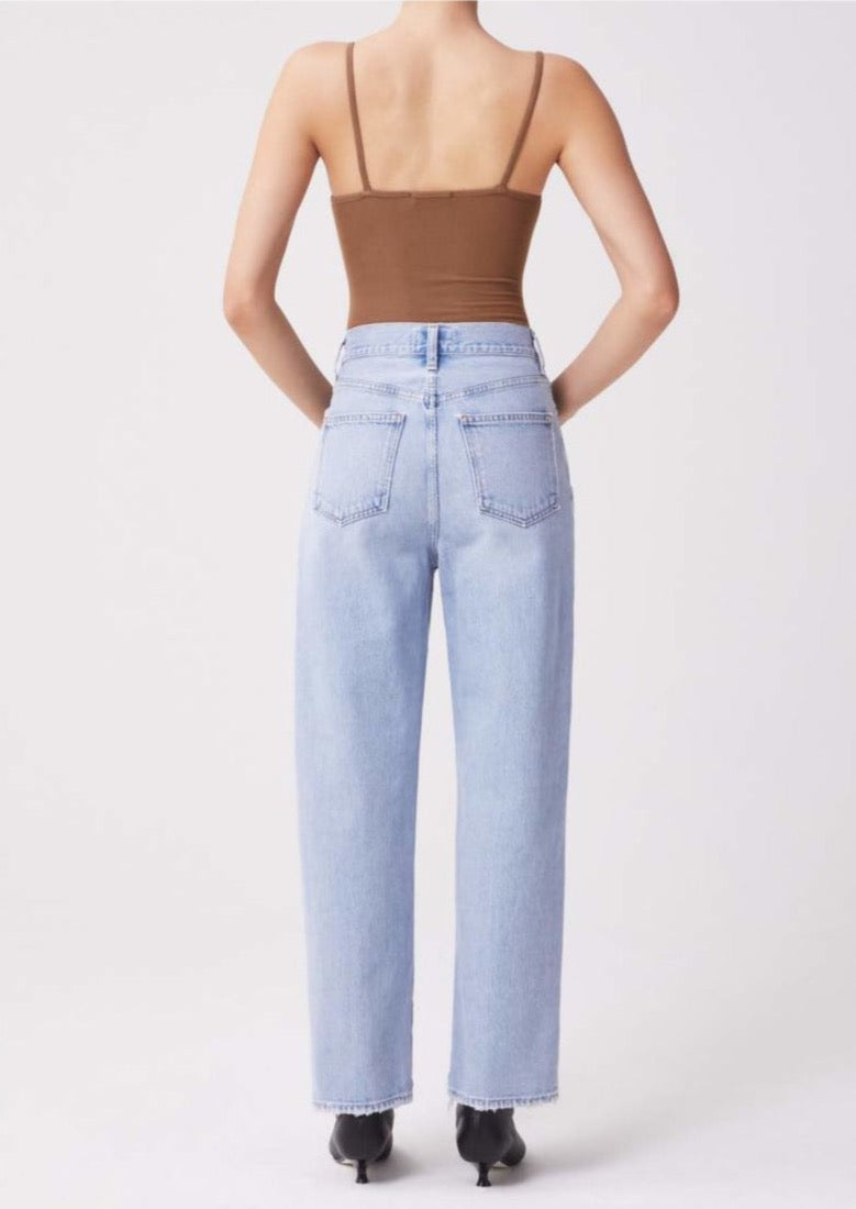 JEANS FOLD WAISTBAND TAPERED