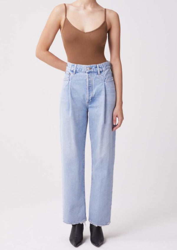 JEANS FOLD WAISTBAND TAPERED