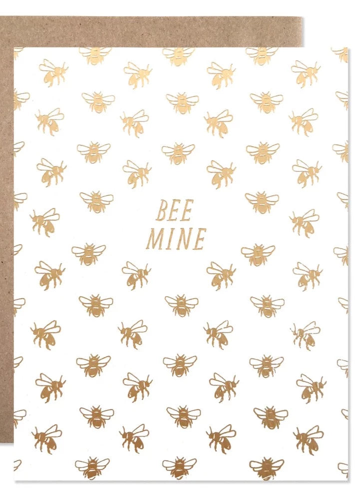 KARTE VALENTINE  BEE MINE GOLD FOIL
