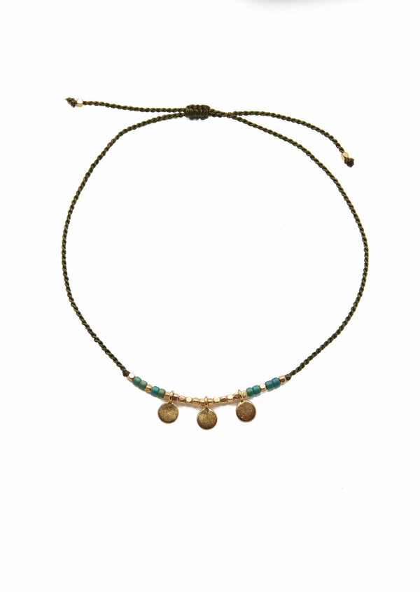 FLORI GREEN TROIS ROUND BRACELET